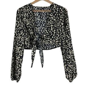 Nasty Gal Animal Print Crop Top